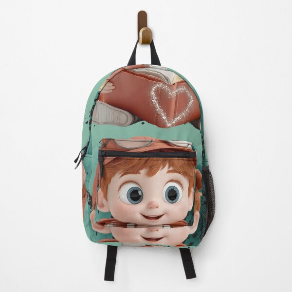 Item preview, Adventurous Little Reader: Cute Cartoon Boy Bookworm designed and sold by ChenEngEng.