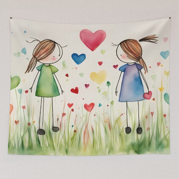 Item preview, Two Happy Children designed and sold by CalmnessbyChoice.