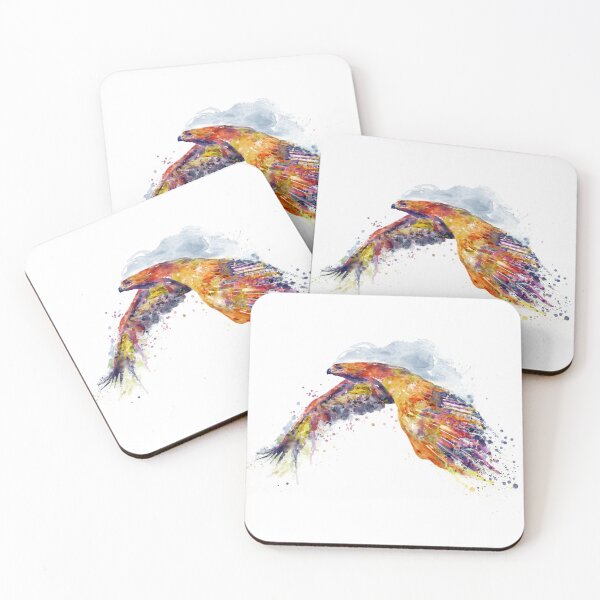 Item preview, Flying Red-Tailed Hawk Watercolor designed and sold by caracatita75.