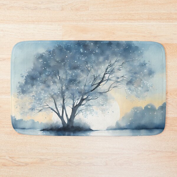 Item preview, Large Blue Silhouette Tree designed and sold by CalmnessbyChoice.