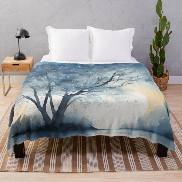 Item preview, Large Blue Silhouette Tree designed and sold by CalmnessbyChoice.