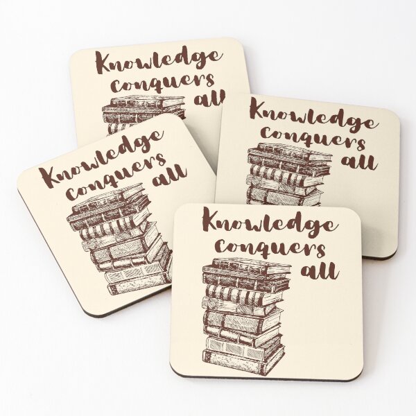 Item preview, Knowledge conquers all bookstack designed and sold by impressionofmel.