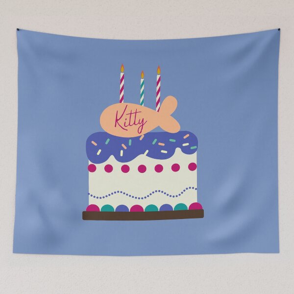 Item preview, Happy Birthday To Kitty at Cake,Candle designed and sold by AlginaPugachova.