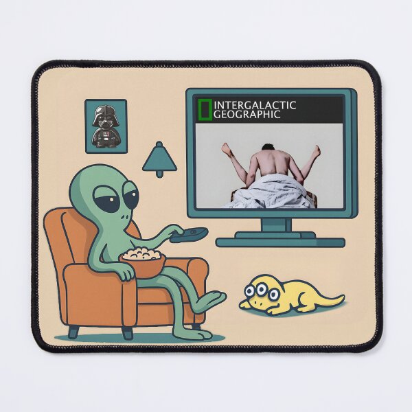 Item preview, Funny Alien Watching Human Mating Program designed and sold by Art Happens.