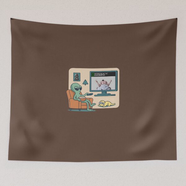 Item preview, Funny Alien Watching Human Mating Program designed and sold by Art Happens.