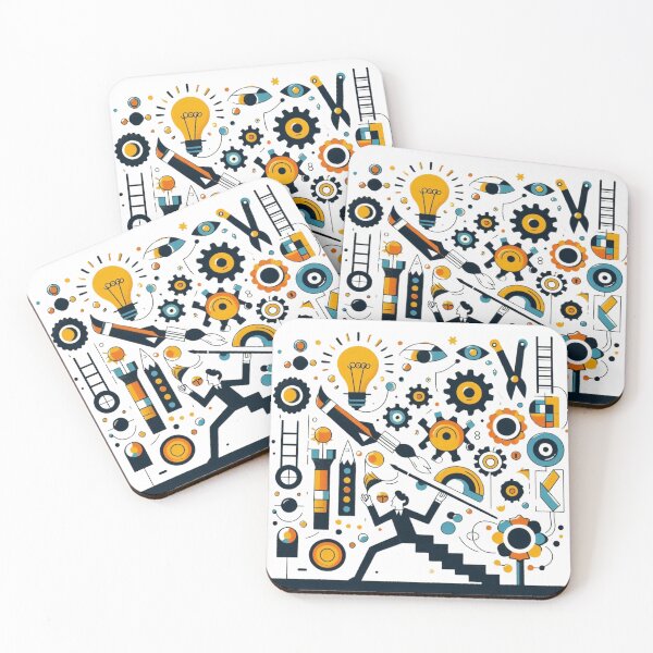 Item preview, "Bold Cubist Composition – Fernand Léger Inspired Art" designed and sold by TwoDotsStudio.