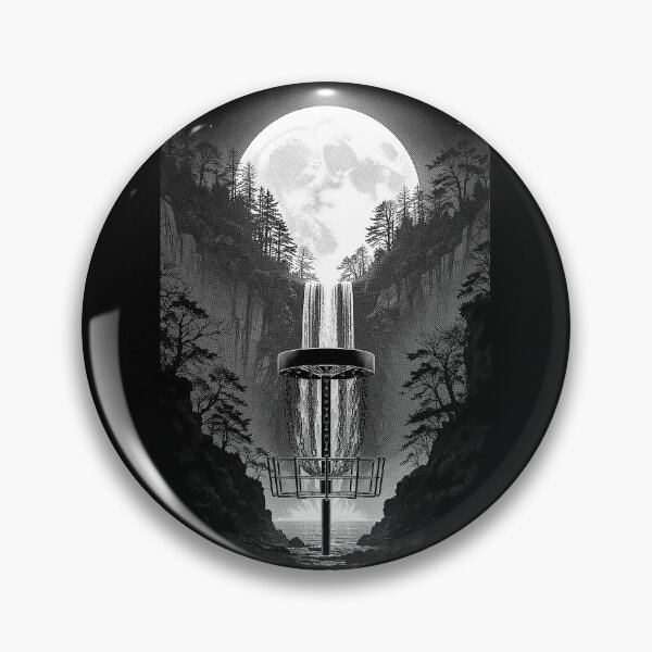 Item preview, Disc Golf Player Funny Forest Moon Waterfall Basket Trees designed and sold by GrandeDuc.