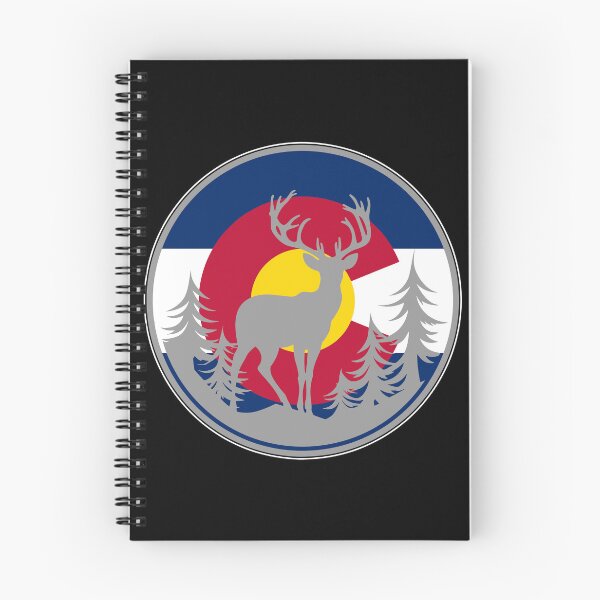 Item preview, Gray Deer Scene over Colorado Flag In Circle 050225 03 designed and sold by Lazarustci.