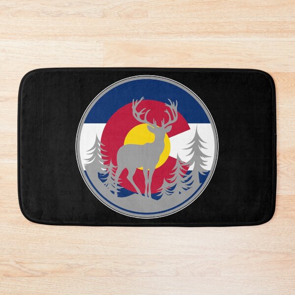 Item preview, Gray Deer Scene over Colorado Flag In Circle 050225 03 designed and sold by Lazarustci.