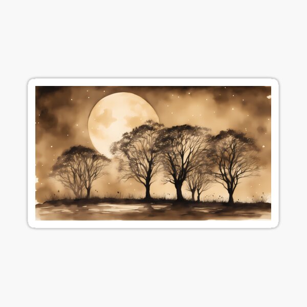 Item preview, Brown Silhouette Moon designed and sold by BookCovered.