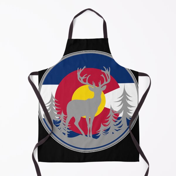 Item preview, Gray Deer Scene over Colorado Flag In Circle 050225 03 designed and sold by Lazarustci.
