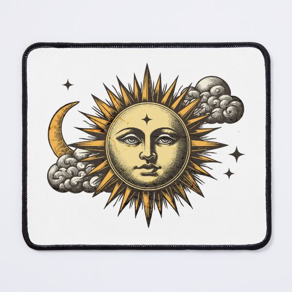 Item preview, Celestial Dreamer – Vintage Sun and Moon Cosmic Art designed and sold by Broken Minimalister.