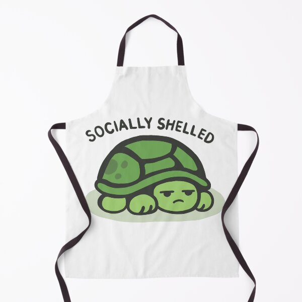 Item preview, Socially Shelled Tired Turtle - Funny Introvert Art Print designed and sold by Tattyarts.
