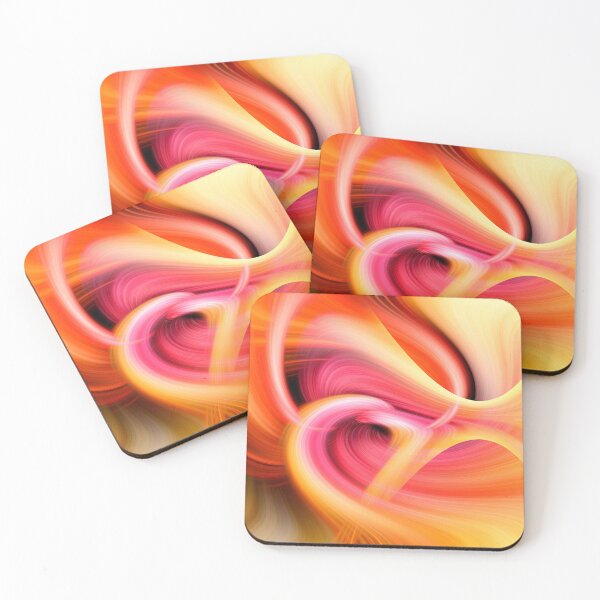 Item preview, Tangerine Dreams - Vibrant Abstract Swirl of Warm Colours by heidiannemorris © designed and sold by FOLK ART FUSION by heidiannemorris.