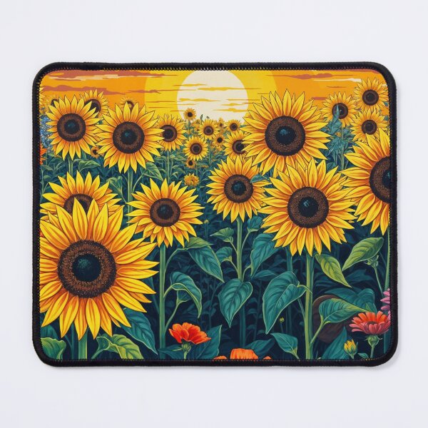 Item preview, Vintage Pop Art Sunflowers - Bold Graphic 1950s Style Illustration designed and sold by MooLaLa.Store.