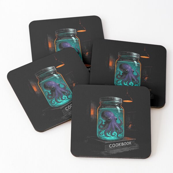Item preview, Pulpo místico en un frasco: arte surrealista de cocina oscura designed and sold by Valudity.