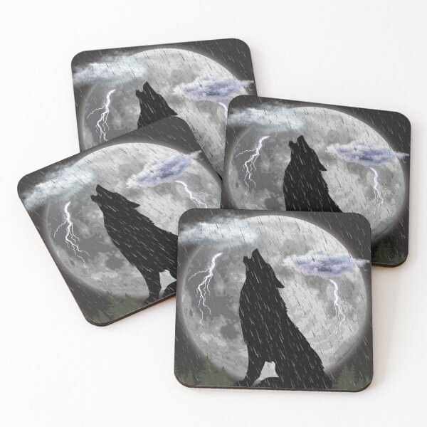 Item preview, Howl in the Storm – Wild Wolf and Full Moon designed and sold by MadeByKriss.