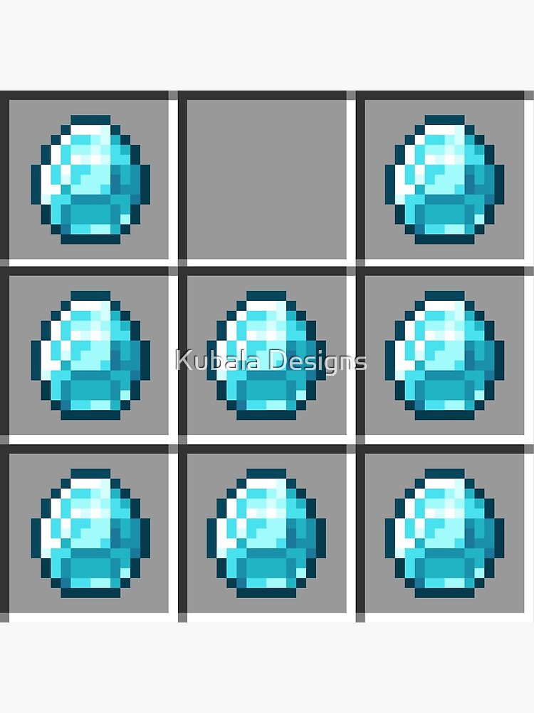 Receta para crear una armadura de diamante en Minecraft Lámina fotográfica