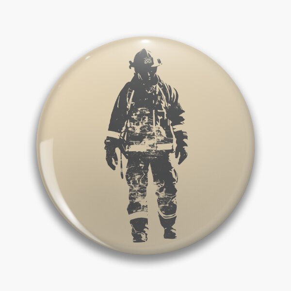 Item preview, Firefighter Silhouette Art - Brave Fireman Minimalist Design designed and sold by Art Happens.