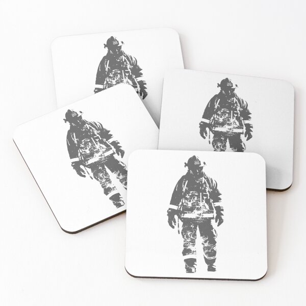 Item preview, Firefighter Silhouette Art - Brave Fireman Minimalist Design designed and sold by Art Happens.