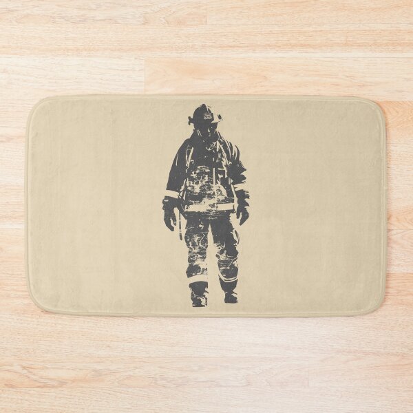 Item preview, Firefighter Silhouette Art - Brave Fireman Minimalist Design designed and sold by Art Happens.