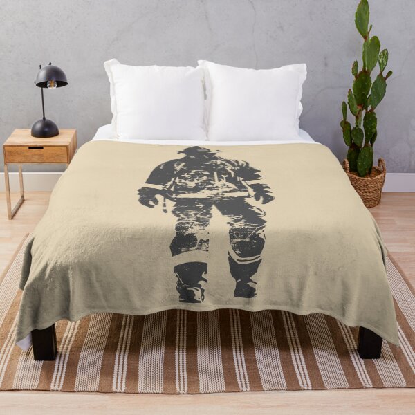 Item preview, Firefighter Silhouette Art - Brave Fireman Minimalist Design designed and sold by Art Happens.