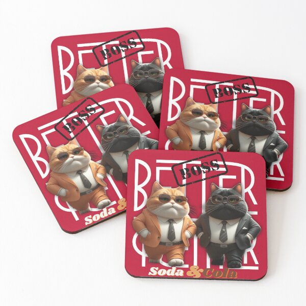 Item preview, Soda & Cola Boss Cats in Suits – Business Style Illustration designed and sold by Soluna Studio.