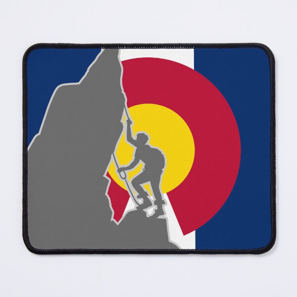 Item preview, Mountaineering Logo Over Vertical Colorado Flag 050725 34 designed and sold by Lazarustci.