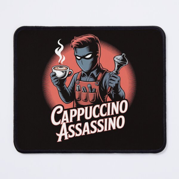 Item preview, Cappuccino Assassino – Precision Grind Tactical Barista Tee designed and sold by Slavicsoul.