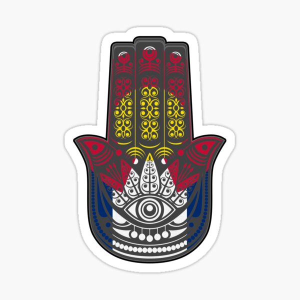 Item preview, Hamsa in Colorado Flag Colors 050725 46 designed and sold by Lazarustci.
