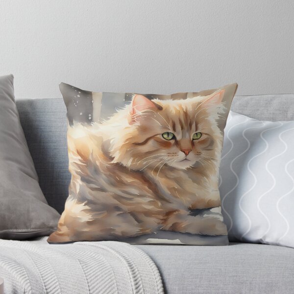 Item preview, Beige Fluffy Cat designed and sold by CalmnessbyChoice.