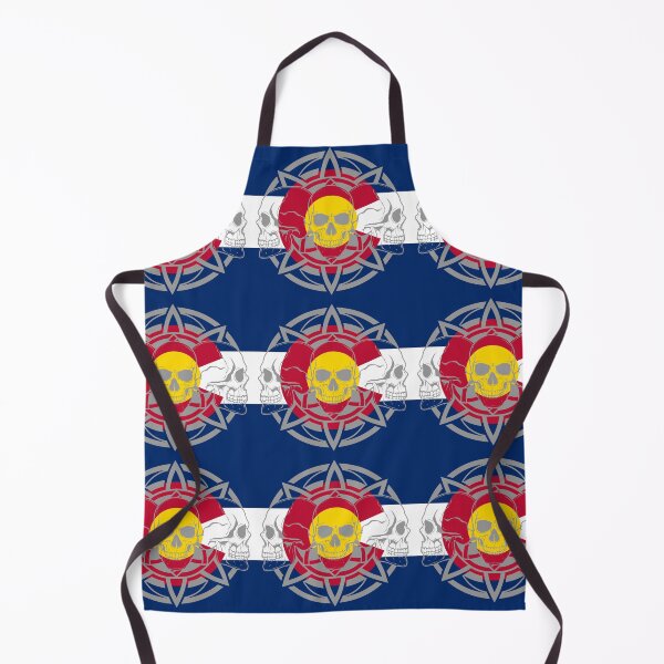 Item preview, 3 Skulls In Colorado Flag Designs over Mandala 050425 01 designed and sold by Lazarustci.