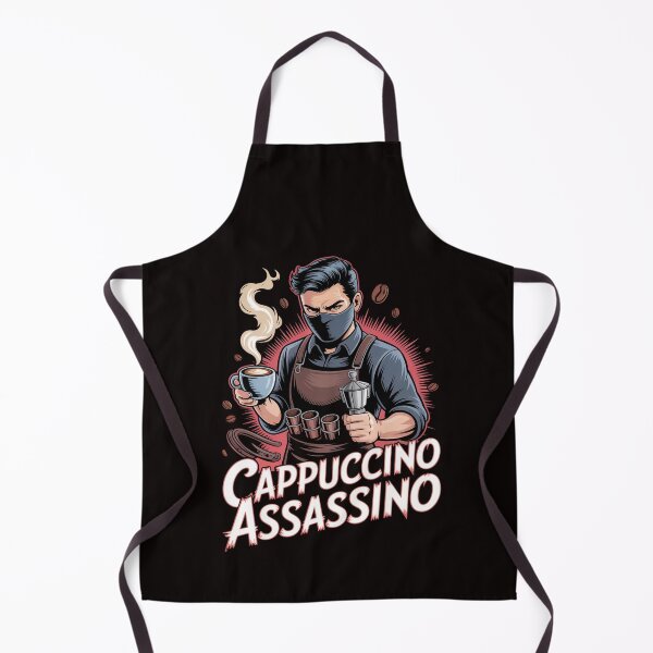 Item preview, Cappuccino Assassino – Steam and Steel Industrial Coffee Tee designed and sold by Slavicsoul.