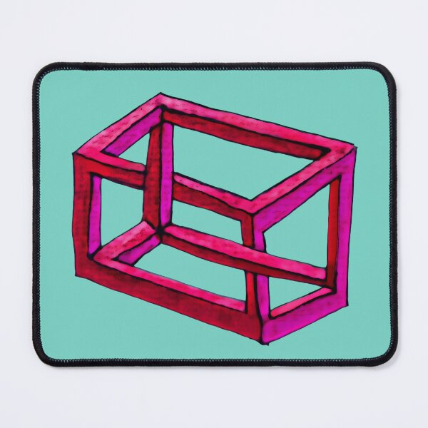 Item preview, Impossible illusion in pink, red and turquoise designed and sold by Vision Illustrated.