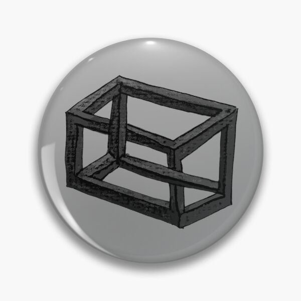 Item preview, Hand-drawn illusion - cube paradox in black and white designed and sold by Vision Illustrated.