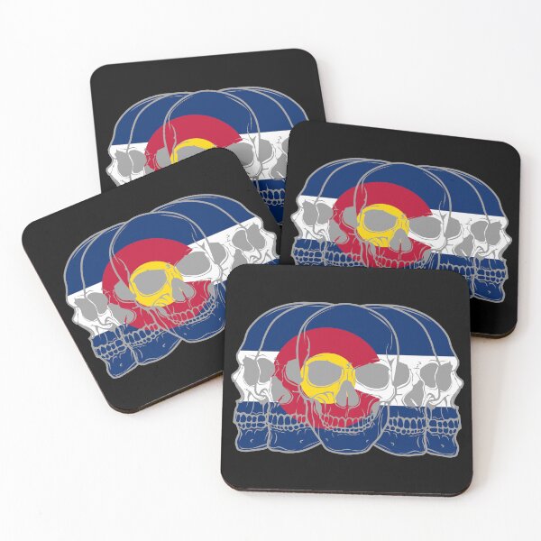 Item preview, Line of FiveSkulls in Colorado Flag Design 050325 15 designed and sold by Lazarustci.