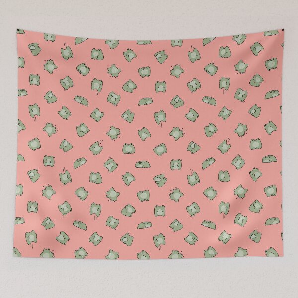 Item preview, kawaii frog toss (coral) designed and sold by Becca Alessi.