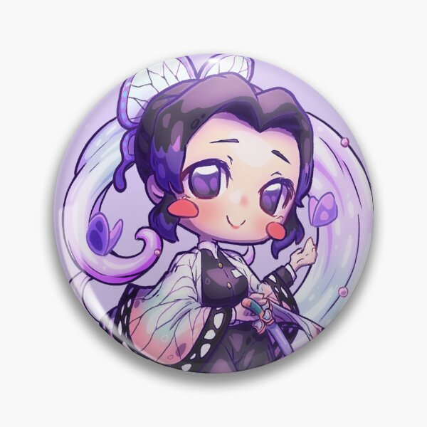 Item preview, Shinobu Kocho Chibi Art – Elegant Demon Slayer Fanart designed and sold by Dixium.