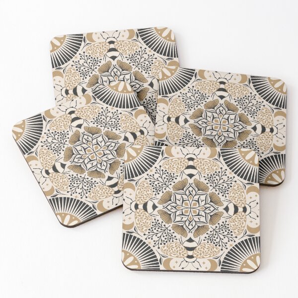 Item preview, Golden hive - bees and celestial botanicals art deco designed and sold by OzdeBayer.
