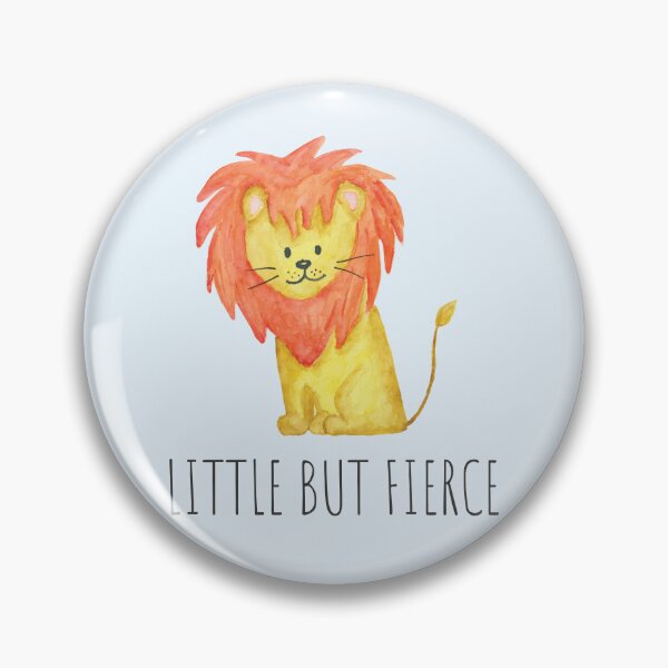 Item preview, Little but Fierce – Watercolor Lion Art designed and sold by Katherine Ann.