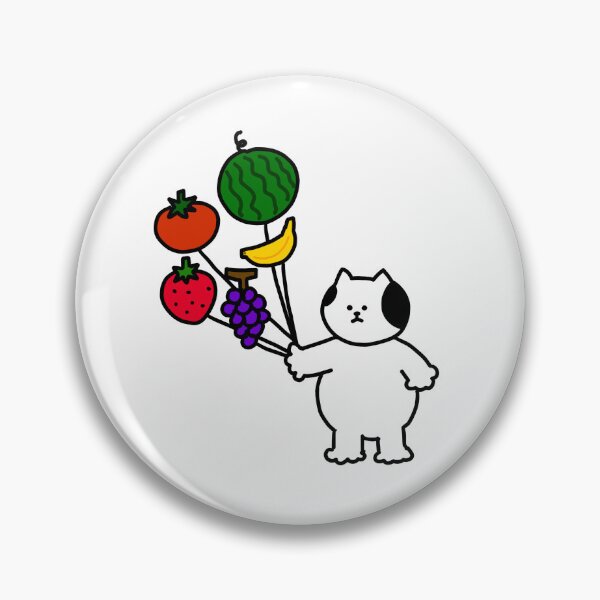 Item preview, a Cat with fruits balloons designed and sold by superbaechoo.