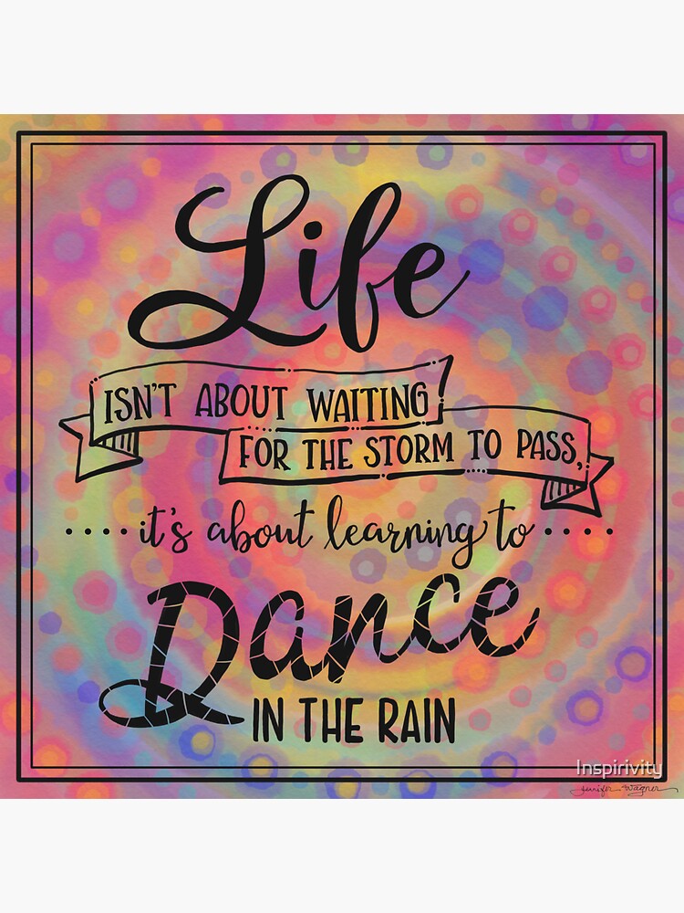 "Dance in the Rain" Sticker for Sale by Inspirivity Redbubble