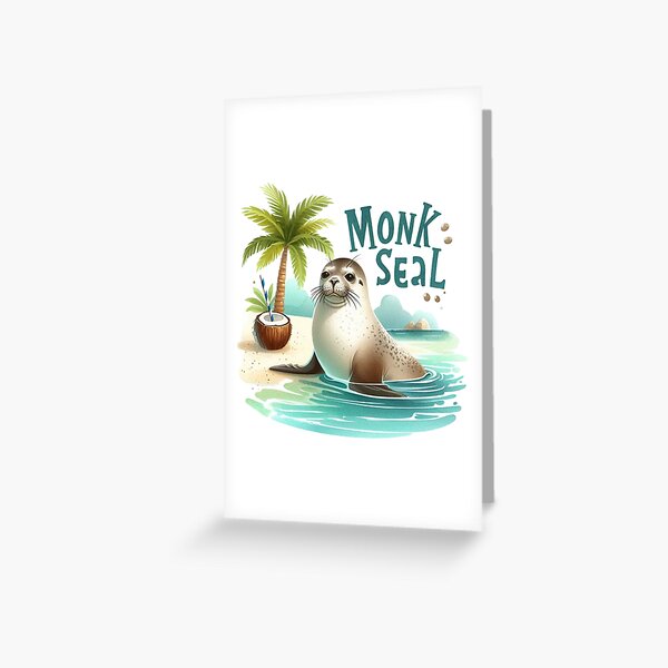 Item preview, Vacation Monk Seal designed and sold by yunamaliskova.