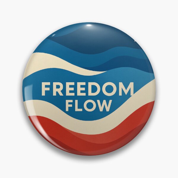 Item preview, Freedom Flow – Abstract Patriotic Wave Design designed and sold by SilaShop222.