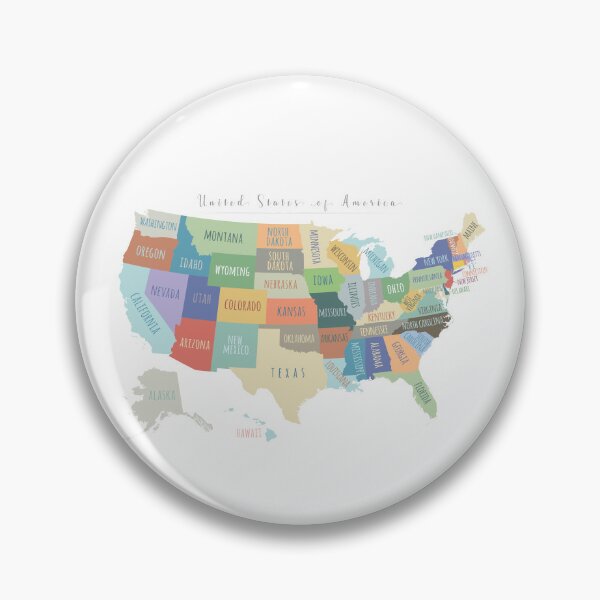 Item preview, USA Map - Colorful USA States Map Poster – United States Wall Art designed and sold by CartoPrints.