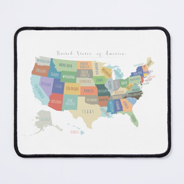 Item preview, USA Map - Colorful USA States Map Poster – United States Wall Art designed and sold by CartoPrints.