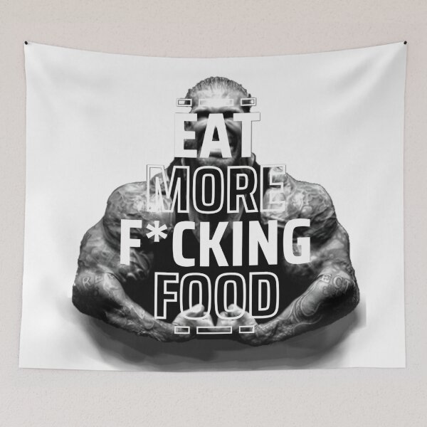 Item preview, EAT MORE F*CKING FOOD - Rich Piana Motivation designed and sold by JACKED - Gym Essentials.