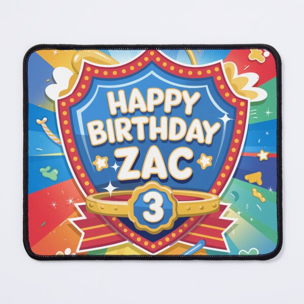 Item preview, Zac's 3rd Birthday designed and sold by whatifsticks.