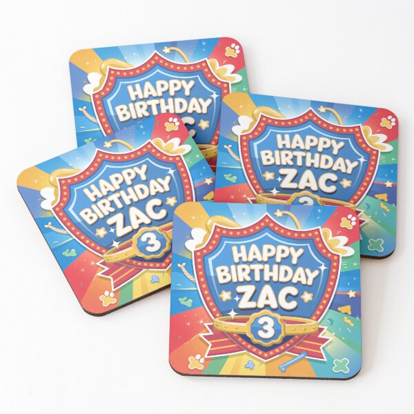 Item preview, Zac's 3rd Birthday designed and sold by whatifsticks.
