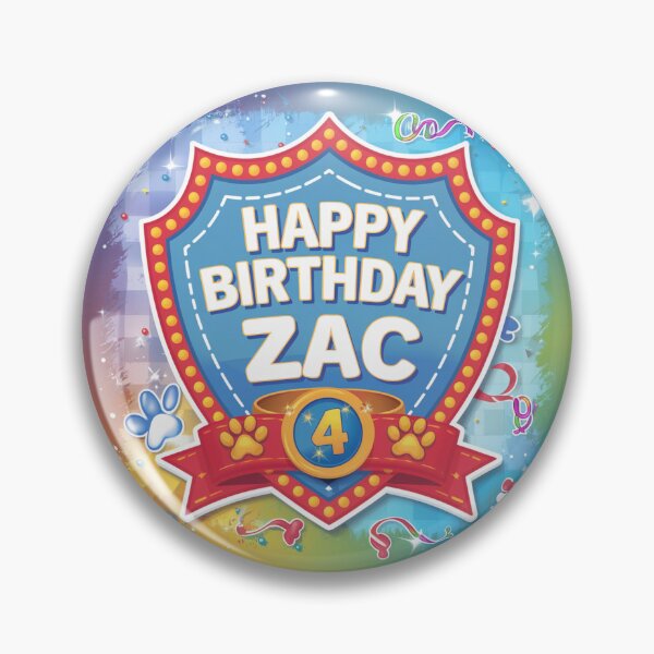 Item preview, Zac's 4th Birthday designed and sold by whatifsticks.